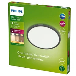 SCENESWITCH SUPERSLIM PLAFOND 15W SORT 25 CM|Philips Discount