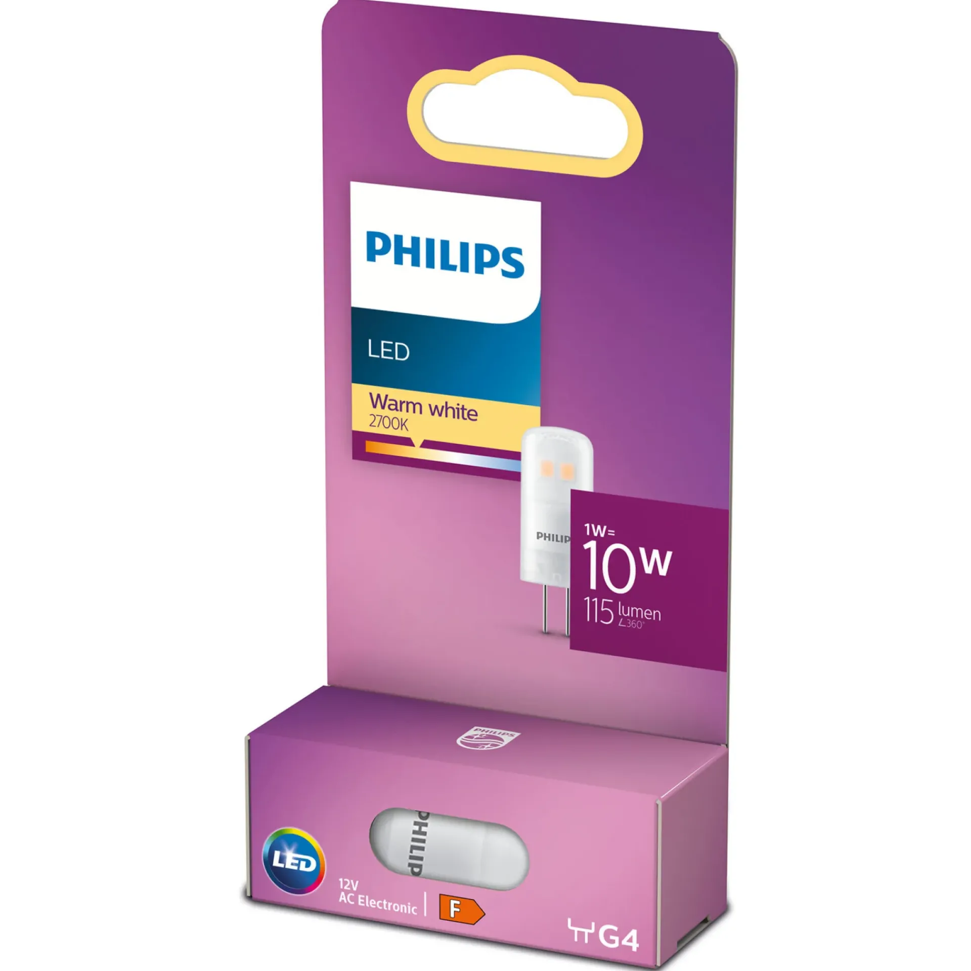 STIFT LED PÆRE STIFT G4 1W|Philips