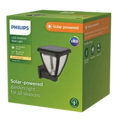 VAPORA SOLCELLE VÆGLAMPE SORT 1,5W|Philips Sale