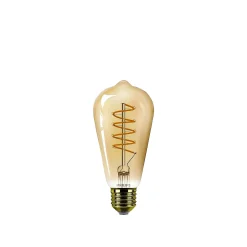 VINTAGE DÆMPBAR GULD DEKOPÆRE DRÅBEFORMET E27 4W|Philips New