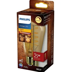 VINTAGE DÆMPBAR GULD DEKOPÆRE DRÅBEFORMET E27 4W|Philips New