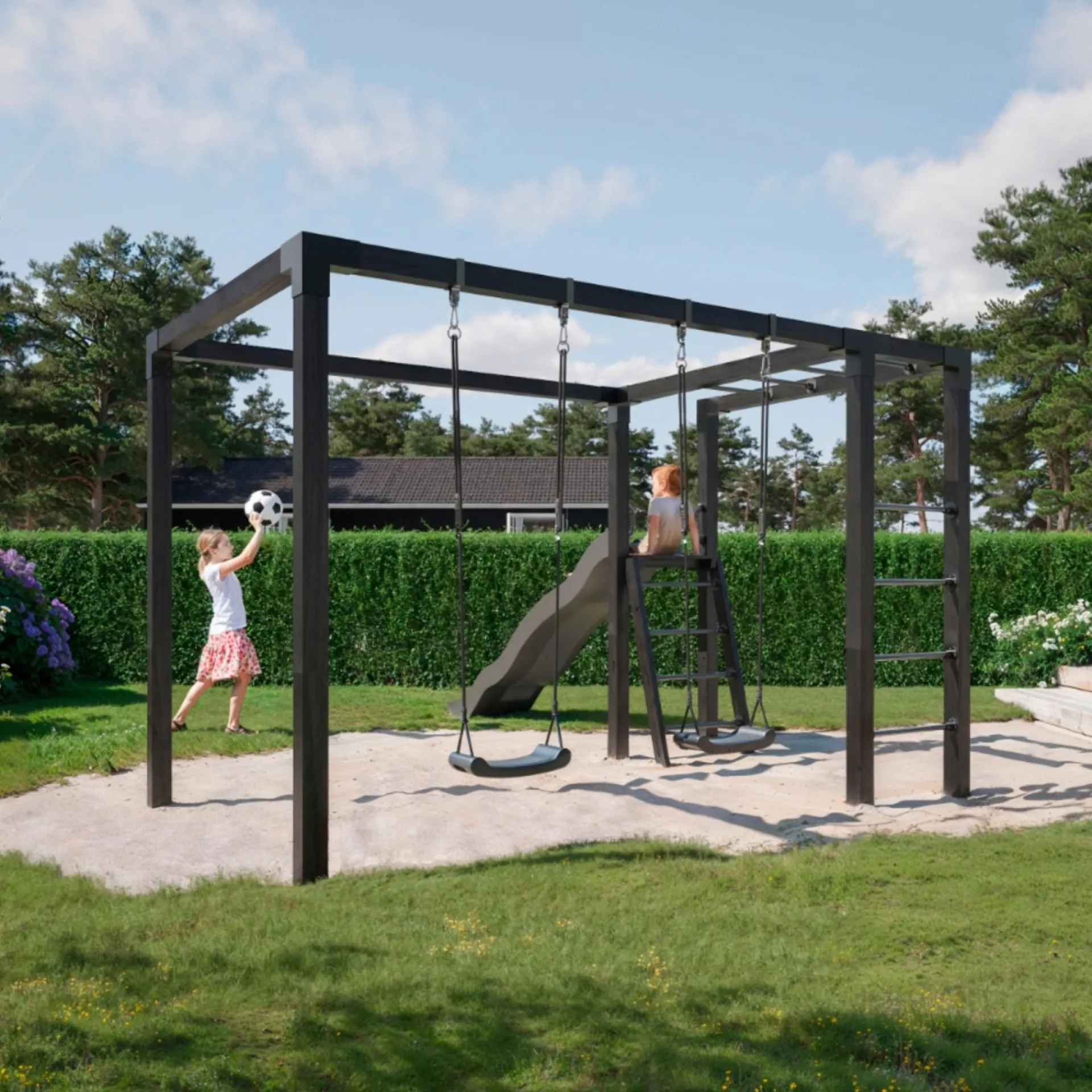 GYNGESTATIV 208 X 198 X 340 CM SORT|Plus Best