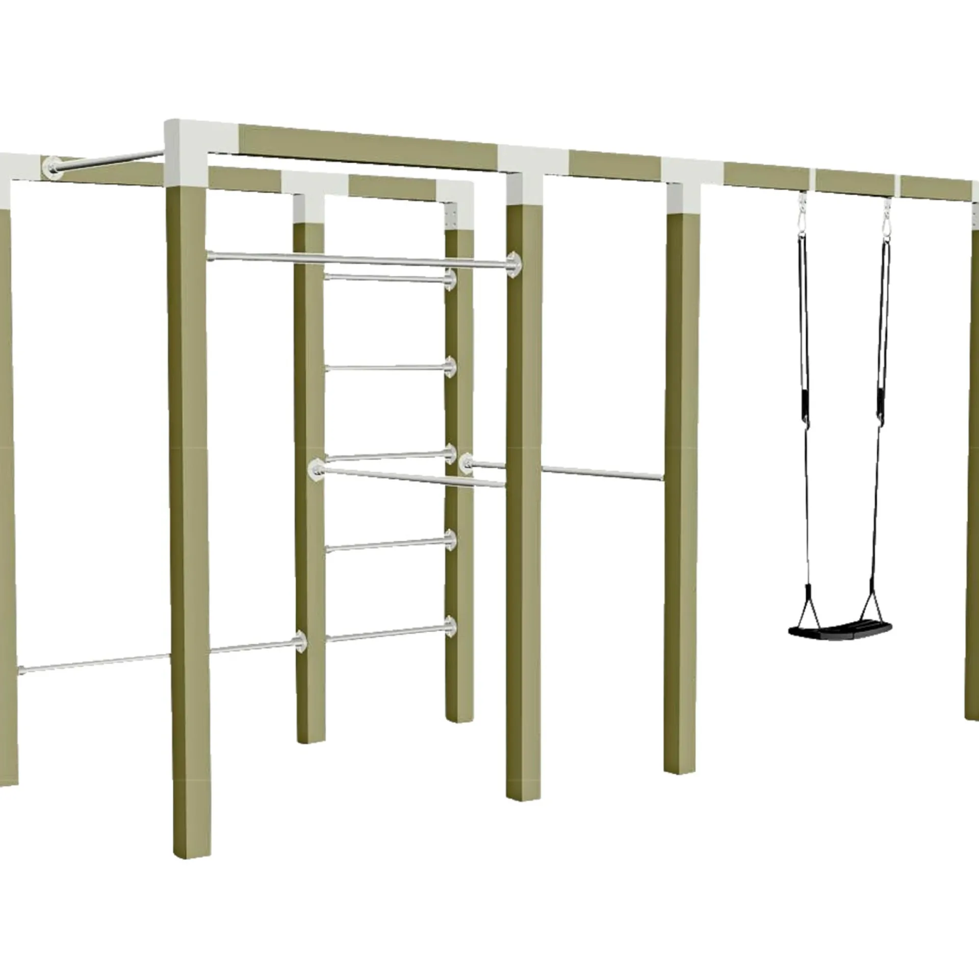 OUTDOOR FITNESSSTATIV 220 X 138 X 380 CM NATUR|Plus Sale