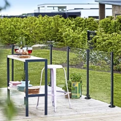 STÅLSTOLPE VARMGALVANISERET OG PULVERLAKERET GRÅSORT 4.24 X 4.24 X 96 CM|Plus Outlet