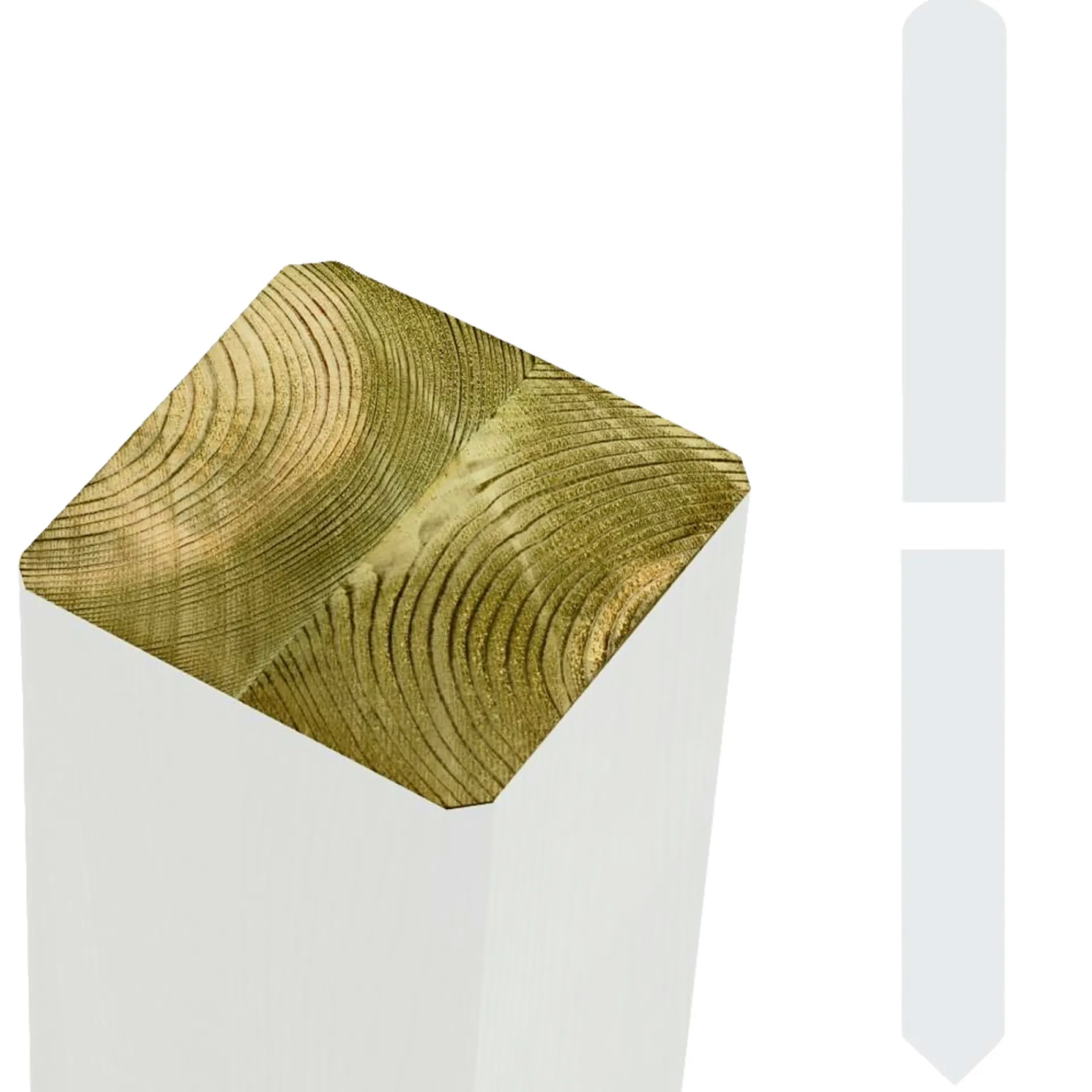 STOLPE OMLIMET TRYKIMP. GRUNDMALET HVID 9 X 9 X 208 CM|Plus Hot