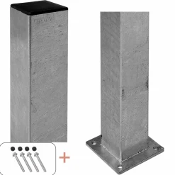 PLUS STOLPE VARMGALVANISERET STÅL 8 X 8 X 96 CM