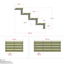 2 TRIN TERRASSETRAPPE 1200 X 370 MM|Plus Discount
