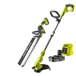 ONE+ RY18LT18HTA-120 GRÆSTRIMMER/HÆKKEKLIPPER/BATTERISÆT|Ryobi Best