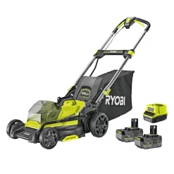 RYOBI PLÆNEKLIPPER AKKU 18V MED BATTERI OG LADER