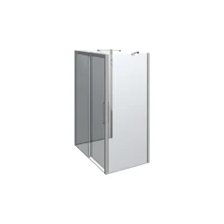 CLASSIC SKYDEDØR KROM/KLAR 140 X 200 X 90 CM|Scanbad Clearance