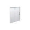 DELUXE SKYDEDØR KROM/KLAR 160 X 200 X 10 CM|Scanbad Best