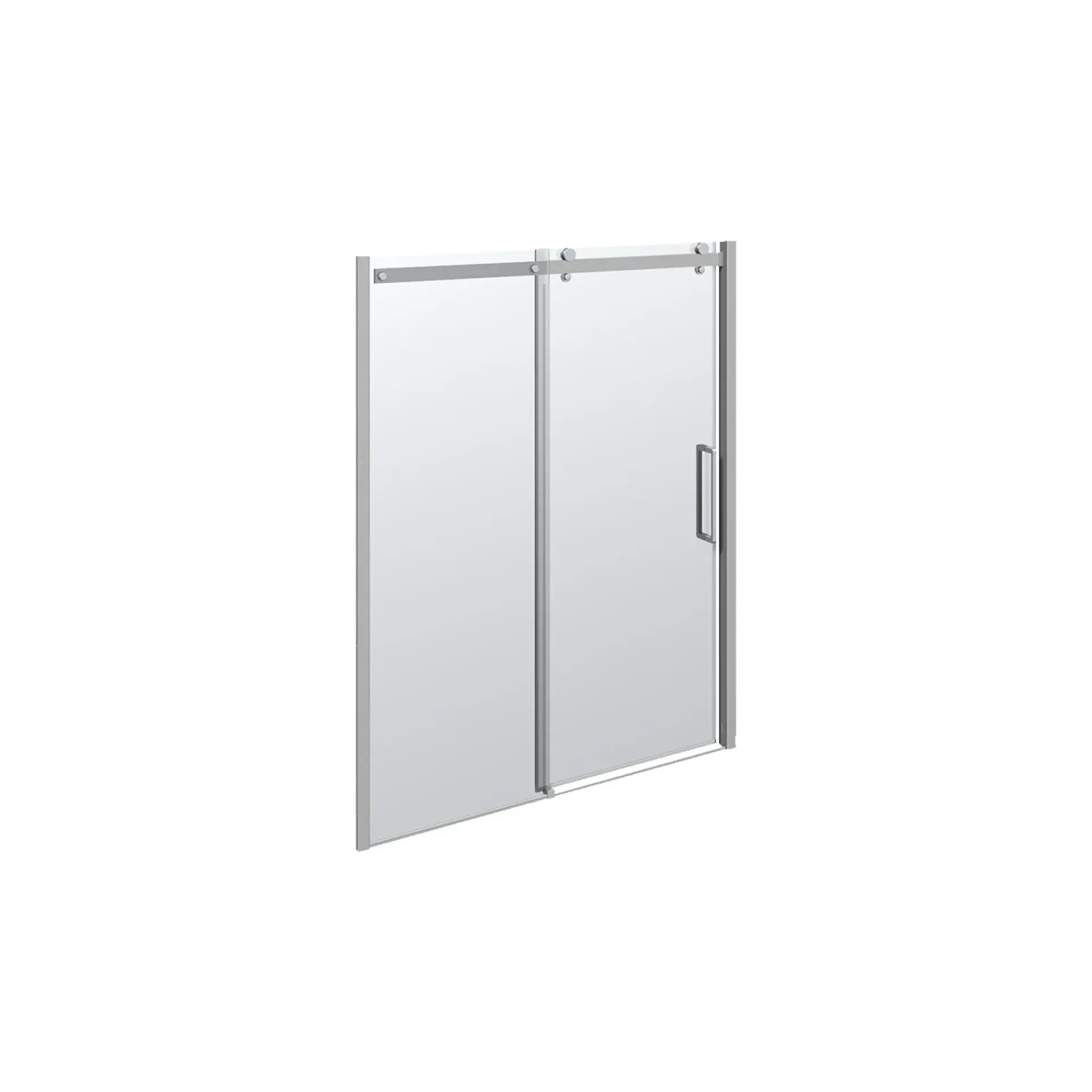 DELUXE SKYDEDØR KROM/KLAR 160 X 200 X 10 CM|Scanbad Best