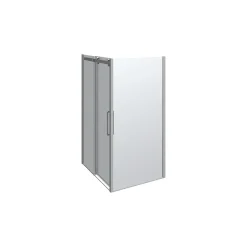 DELUXE SKYDEDØR KROM/KLAR 120 X 200 X 100 CM|Scanbad Clearance