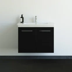 MULTO LOTTO XL BADMØBEL SORT 2 LÅGER 85 CM|Scanbad