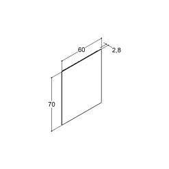 MULTO SPEJL UDEN LYSSTYRING 70 X 60 CM|Scanbad Hot