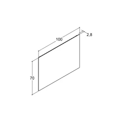MULTO SPEJL UDEN LYSSTYRING 70 X 100 CM|Scanbad Discount