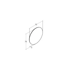 PLAY SPEJL M/ LYS UDEN LYSSTYRING 75 X 75 CM|Scanbad Discount