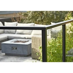 SYSTEMHEGN HÅNDLISTER SORT ALUMINIUM 7 X 5 X 190 CM|Skagen