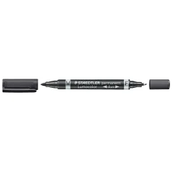 348 DUO, FIN/MELLEM TUSCH SORT|Staedtler