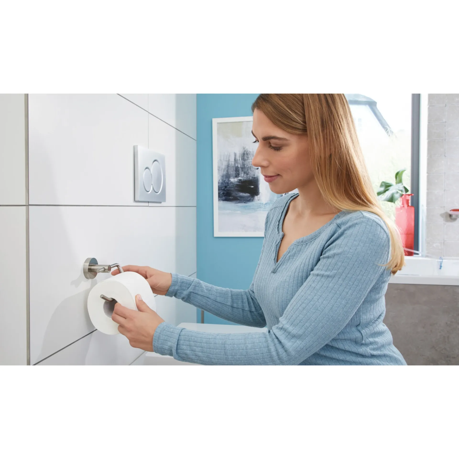 MOON TOILETPAPIRHOLDER RUSTFRIT STÅL|Tesa Online