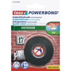 POWERBOND OUTDOOR DOBBELTKLÆBENDE TAPE 1,50 M X 19 MM HVID|Tesa Online