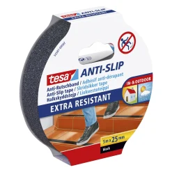 SKRIDSIKKER TAPE 5 M X 25 MM SORT|Tesa Online
