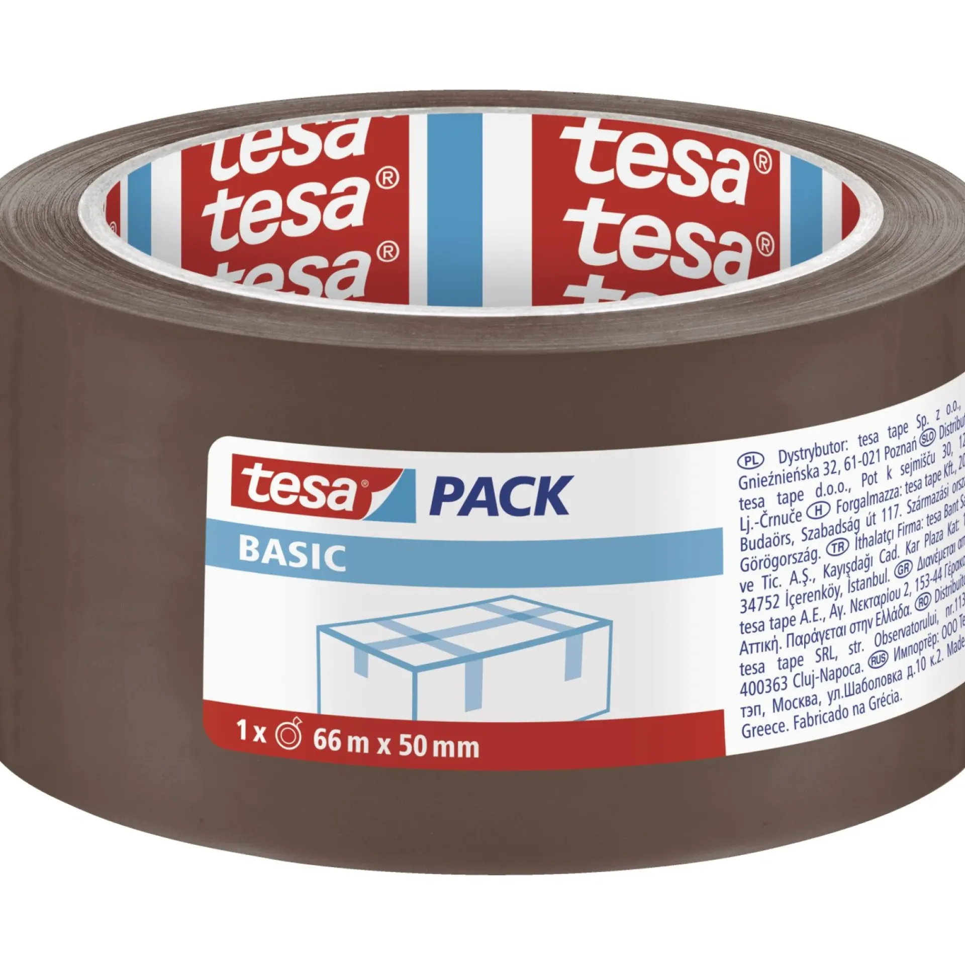 PACK® BASIC EMBALLAGETAPE 66 M X 50 MM BRUN|Tesa