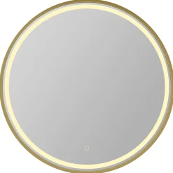 CAVO RUNDT SPEJL MED LED-LYS Ø80 CM BØRSTET MESSING|VASSO