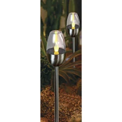 2-PAK SOLCELLE FAKKEL STÅL 38 CM|Veli Line Hot