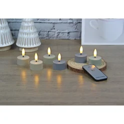 6 STK. FLERFARVET GENOPLADELIGE LED FYRFADSLYS|Veli Line Sale