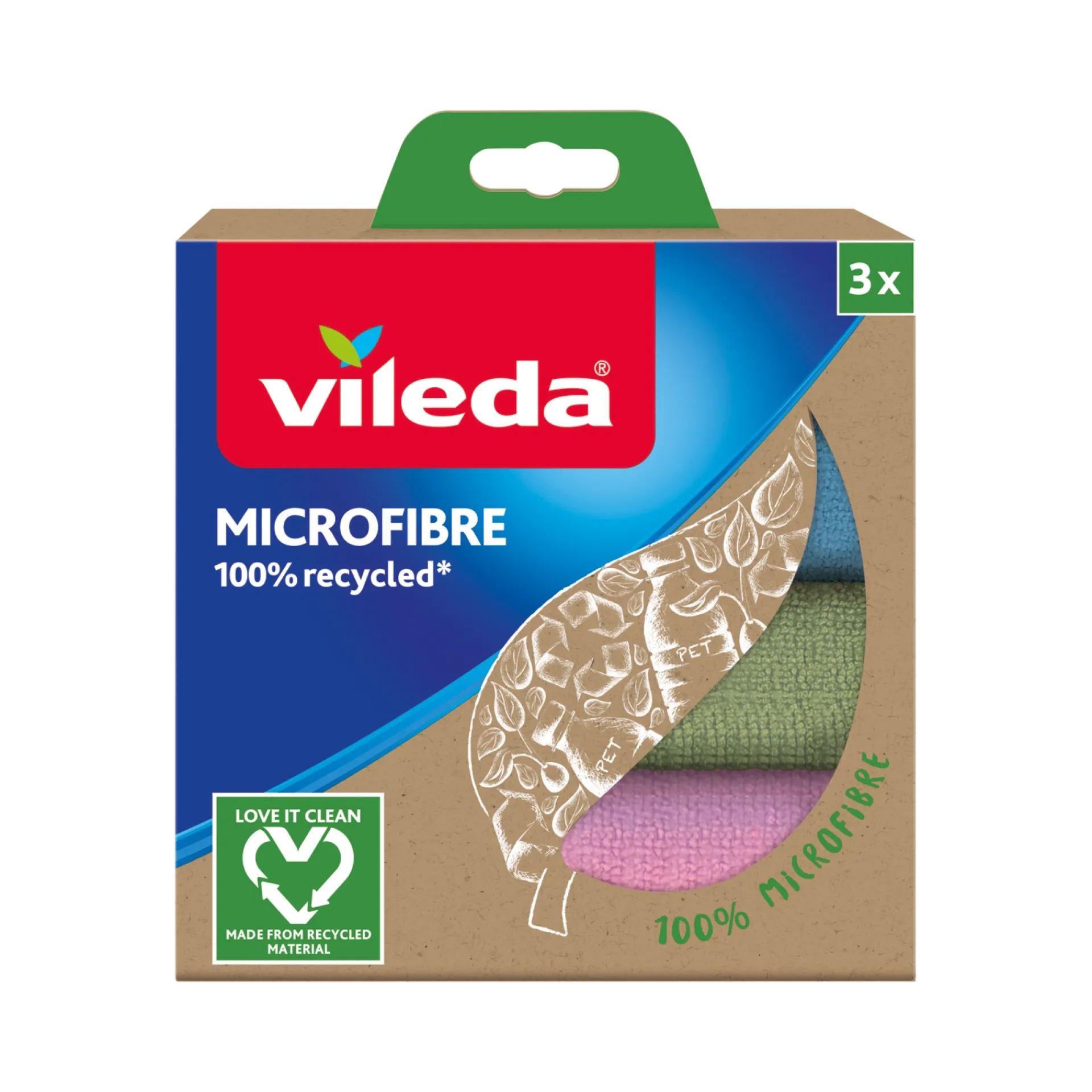 MICROFIBER KLUD BLÅ/GRØN/PINK 3 STK|Vileda Sale