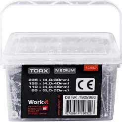 SKRUEBOKS TORX - MEDIUM SKRUE-/BITSSÆT 585 STK|Work>it Best