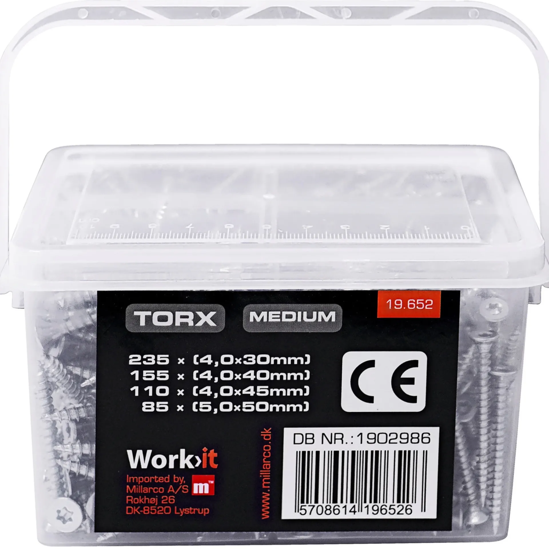 SKRUEBOKS TORX - MEDIUM SKRUE-/BITSSÆT 585 STK|Work>it Best
