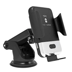 SMARTPHONEHOLDER MED TRÅDLØS OPLADNING HOLDER SORT 122X86X107 MM|Work>it Online