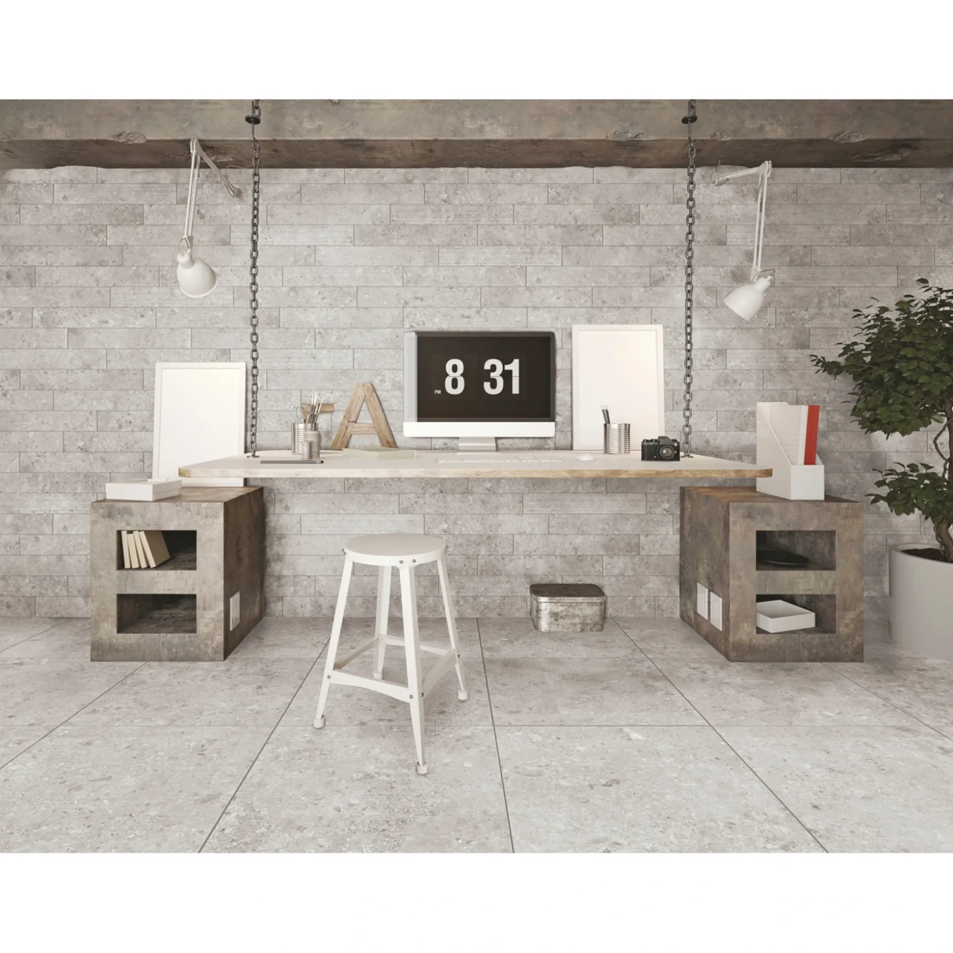 XL-BYG CEPPO STONE GULVFLISE 60X60 GRÅ